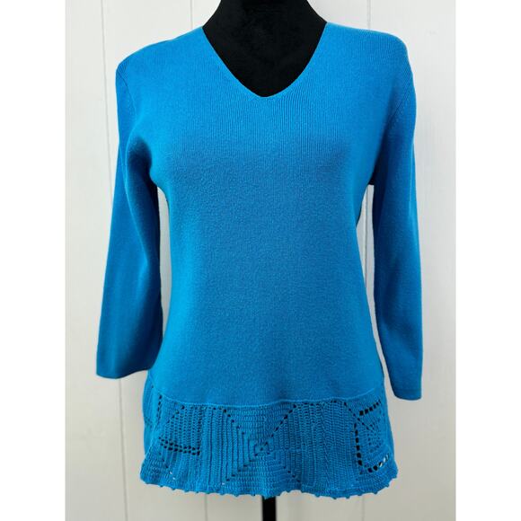 Women's Pierre Cardin Blue Sweater, Size L - Picture 1 of 8